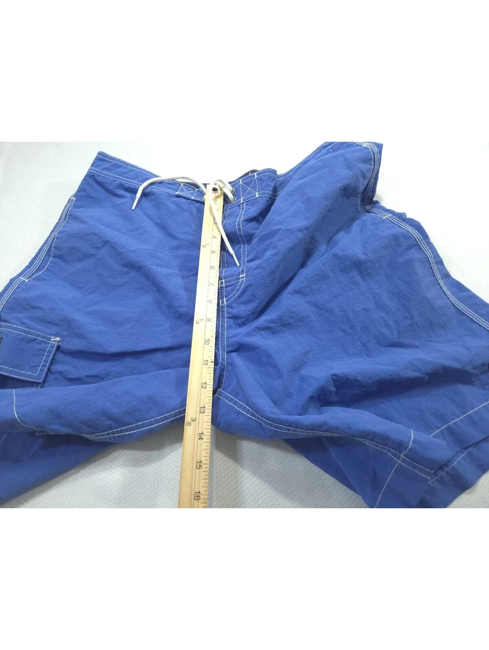 Polo Ralph Lauren Swim Trunks Mens Large Blue Cargo Mesh Lined Shorts Vintage
